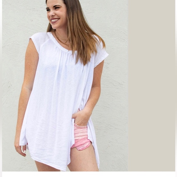 FREE PEOPLE Women’s XS Keep it Casual Linen Cotton Tunic Ivory Summer comfy - Picture 12 of 12